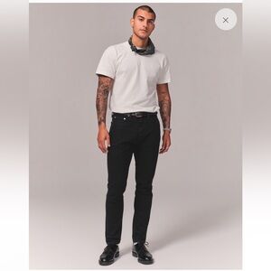 Abercrombie & Fitch Men’s Black Athletic Slim Jeans | 34 W x 32 L